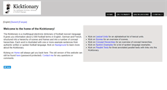 Desktop Screenshot of kicktionary.de