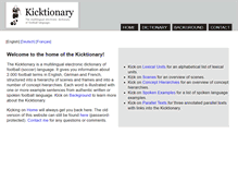 Tablet Screenshot of kicktionary.de